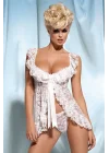 Beyaz Dantelli Fantazi Gecelik TM1214