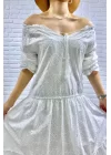 Beyaz Dantelli New Elbise