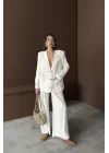 Beyaz Oversize Müslin Takım