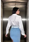 Beyaz Saten Gömlek