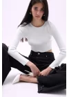 Bisiklet Yaka Dokulu Crop