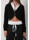 Biyeli Crop Triko Hırka