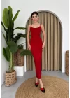 Blear Sırt Bağlamalı Elbise