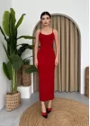 Blear Sırt Bağlamalı Elbise