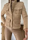 Camel Cepli Yumoş Ceket
