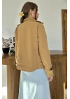 Açık Haki Çift Katlı Kısa Ceket
