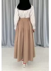 Siyah Uzun Pileli Etek