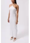 Çapraz Askılı Maxi Elbise