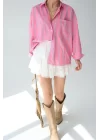 Cepli Gömlek - Pembe-Mavi