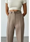 CHANEL PANTOLON YAN BİYELİ - Vizon