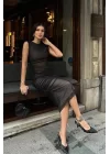 Cindy Transparan Tül Elbise 2683-8