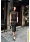 Cindy Transparan Tül Elbise 2683-8