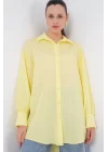 Çizgili Uzun Gömlek Tunik 5963 - Sarı