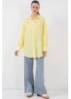 Çizgili Uzun Gömlek Tunik 5963 - Sarı