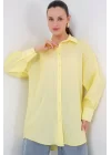 Çizgili Uzun Gömlek Tunik 5963 - Sarı