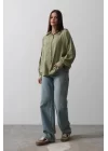 Çizgili Uzun Kol Gömlek - Beyaz