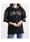 Complex Kolej Oversize T-shirt - Siyah