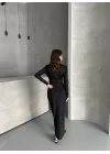 Drape Detaylı Midi Elbise