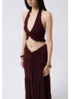 Düğüm Detay Fırfırlı Crop