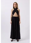 Düşük Bel Oversize Keten Pantolon