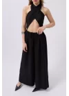 Düşük Bel Oversize Keten Pantolon