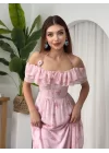 Elmi Çiçek Detaylı Elbise