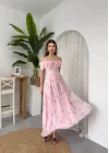 Elmi Çiçek Detaylı Elbise