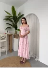 Elmi Çiçek Detaylı Elbise