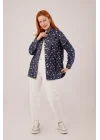Eskitme Görünümlü Denim Mavi Gömlek