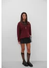 Fermuar Ve Dikiş Detaylı Sweatshirt