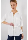 Fermuarlı Gömlek 0721 - Beyaz