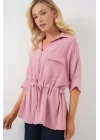 Fermuarlı Gömlek 0721 - Pudra