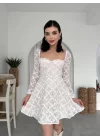Fers Çiçek Detay Elbise