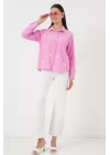 Fiyonk Detay Gömlek 20311 - Pembe