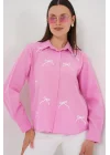 Fiyonk Detay Gömlek 20311 - Pembe