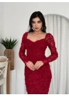 Folers Çiçek Desenli Elbise