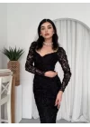 Folers Çiçek Desenli Elbise