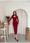 Folers Çiçek Desenli Elbise