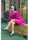 Fuşya Bebe Yakalı Elbise