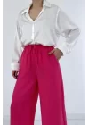 Bej Keten Pantolon