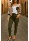 Gabardin Kumaş Yüksek Bel Pantolon 90 Cm 4XLbel40cm