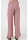 Geniş Paça Keten Pantolon 6735 - Pudra