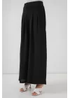Geniş Paça Pileli Pantolon 6718 - Siyah