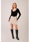 Geniş Yaka Siyah Basic Body Bluz