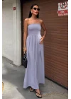 Göğsü Gipeli Straplez Elbise 2878