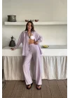GÖMLEK - PANTOLON TAKIM - Lila