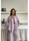 GÖMLEK - PANTOLON TAKIM - Lila