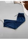 İki İplik Kumaş Baggy Alt Esofman - Turkuaz