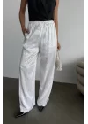 JAKAR SATEN PANTOLON - Beyaz