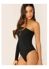 Kadın Asimetrik Kesim Tek Kol Ipek Jarse Bodysuit